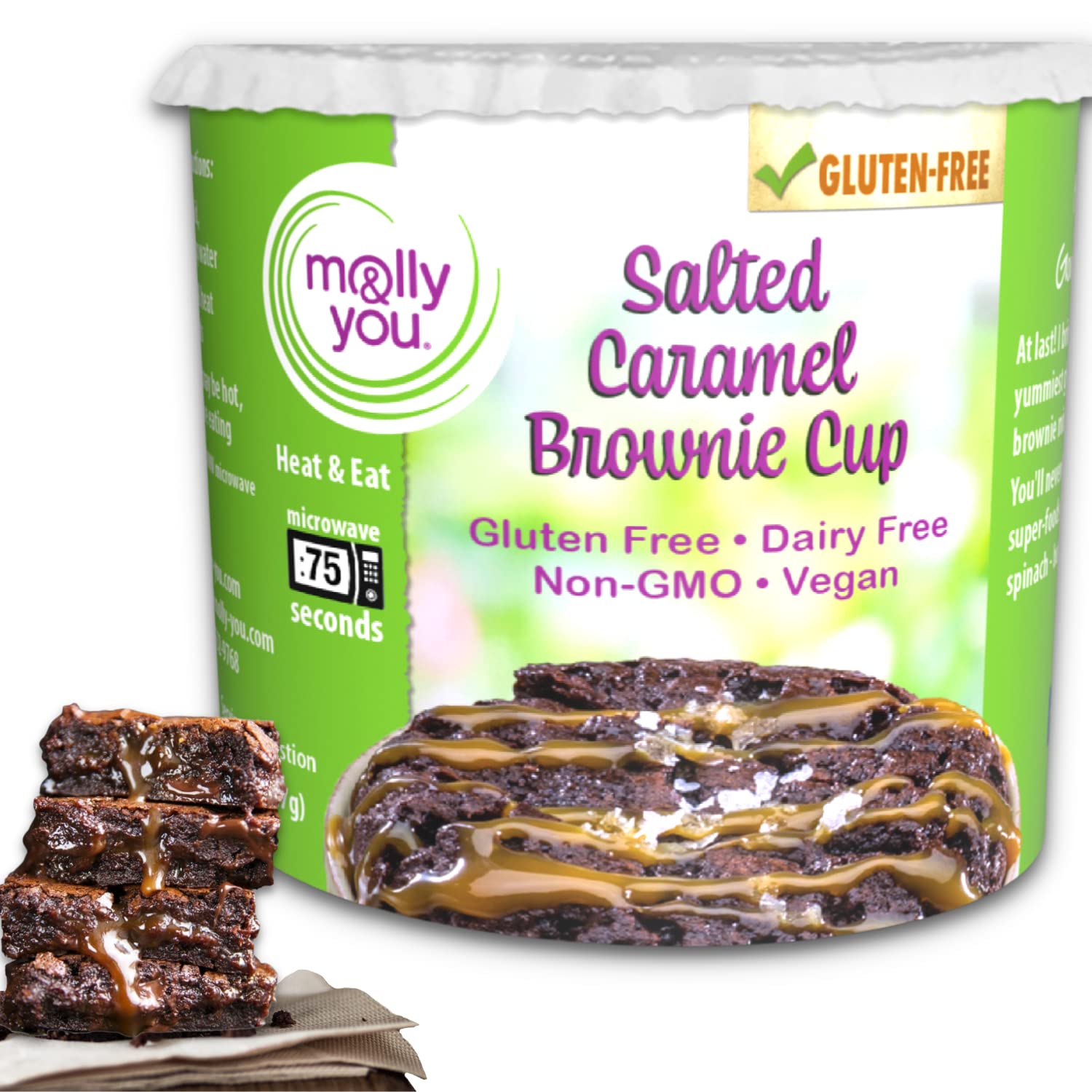 Gluten-Free Salted Caramel Brownie Cup 3-Pack