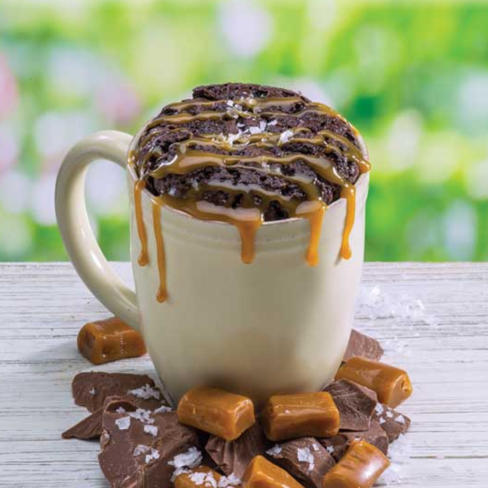 Salted Caramel Brownie Mug Cake