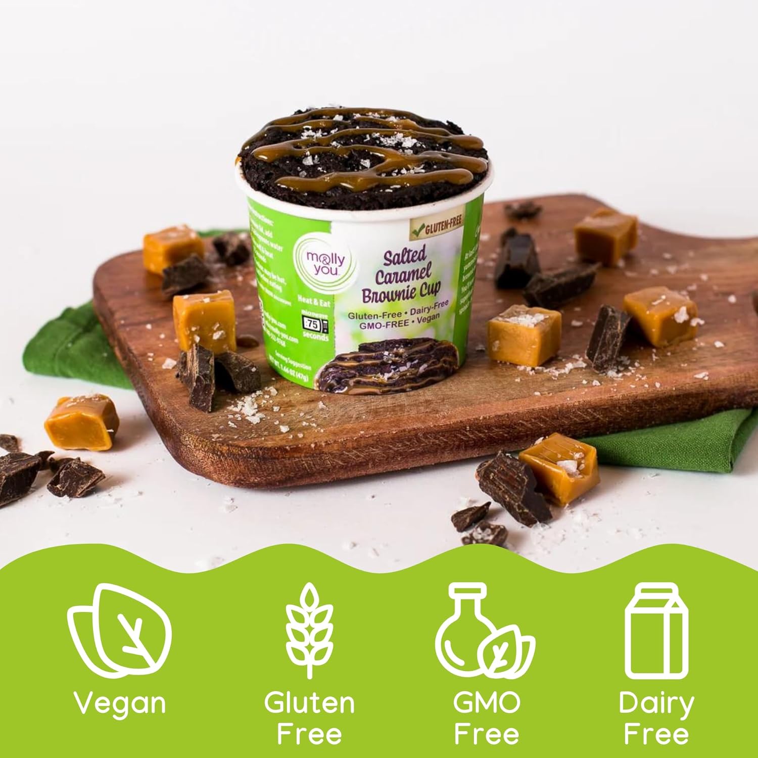 Gluten-Free Salted Caramel Brownie Cup 3-Pack