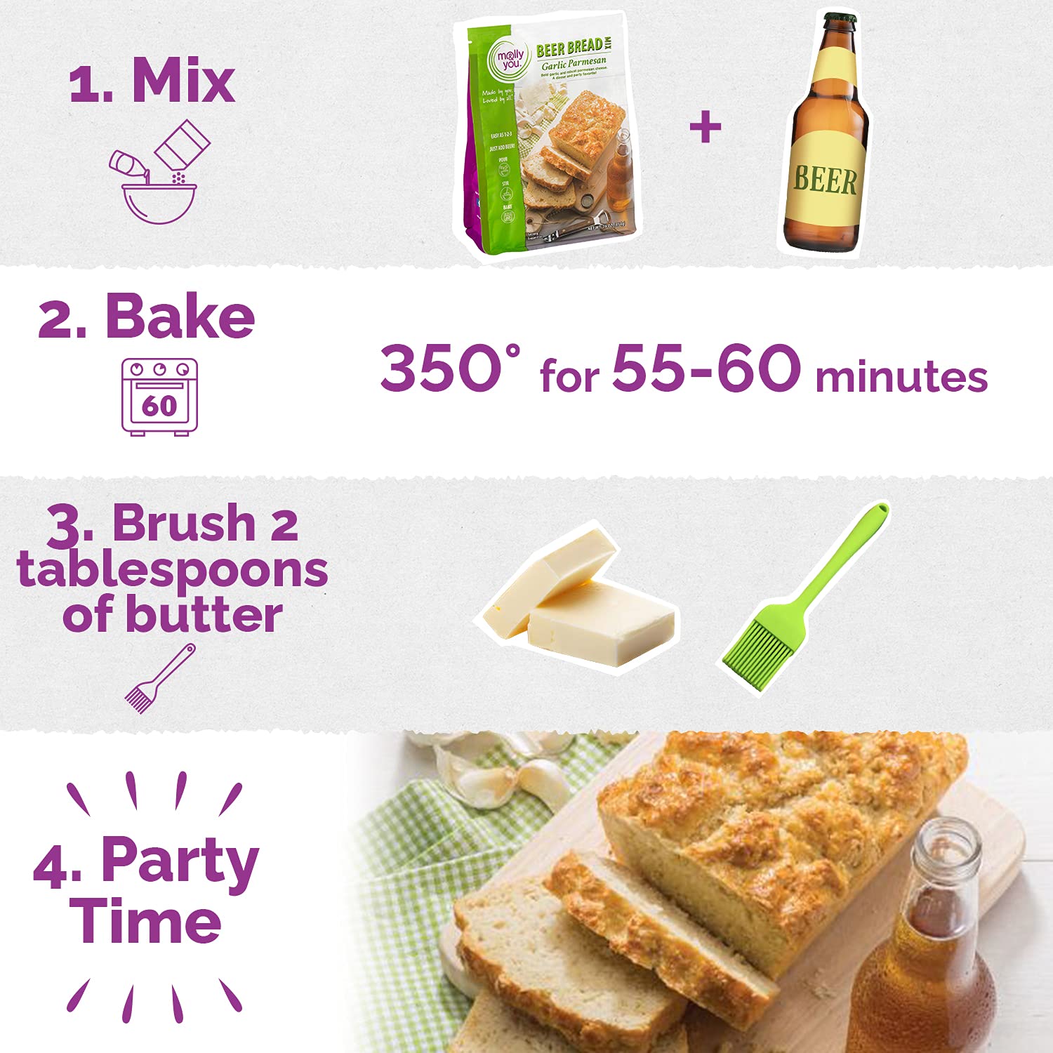 Garlic Parmesan Beer Bread Mix